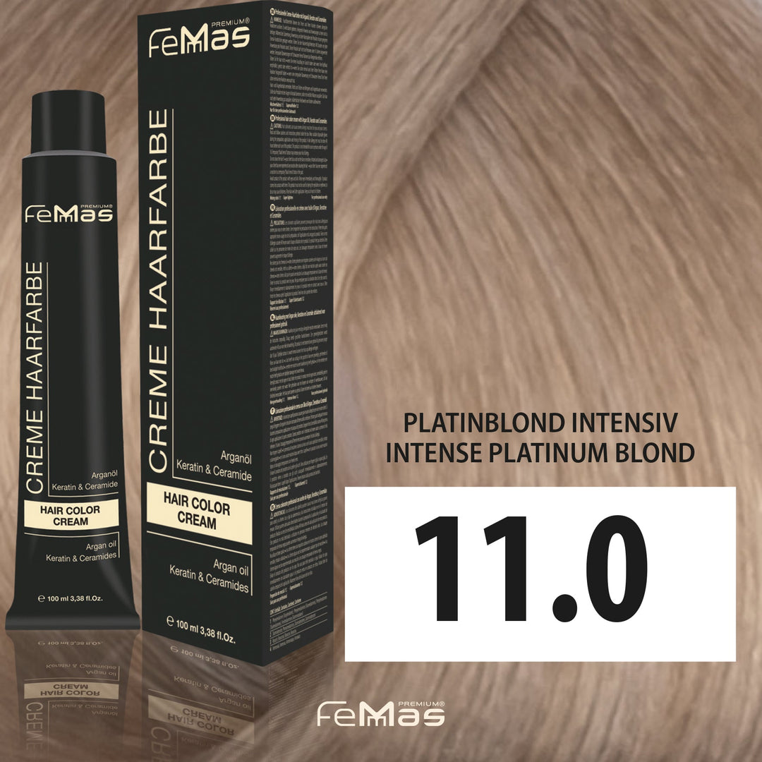 FemMas Haarfarbe 100 ml - Platinblond Intensive (Farbcode: 11.0)