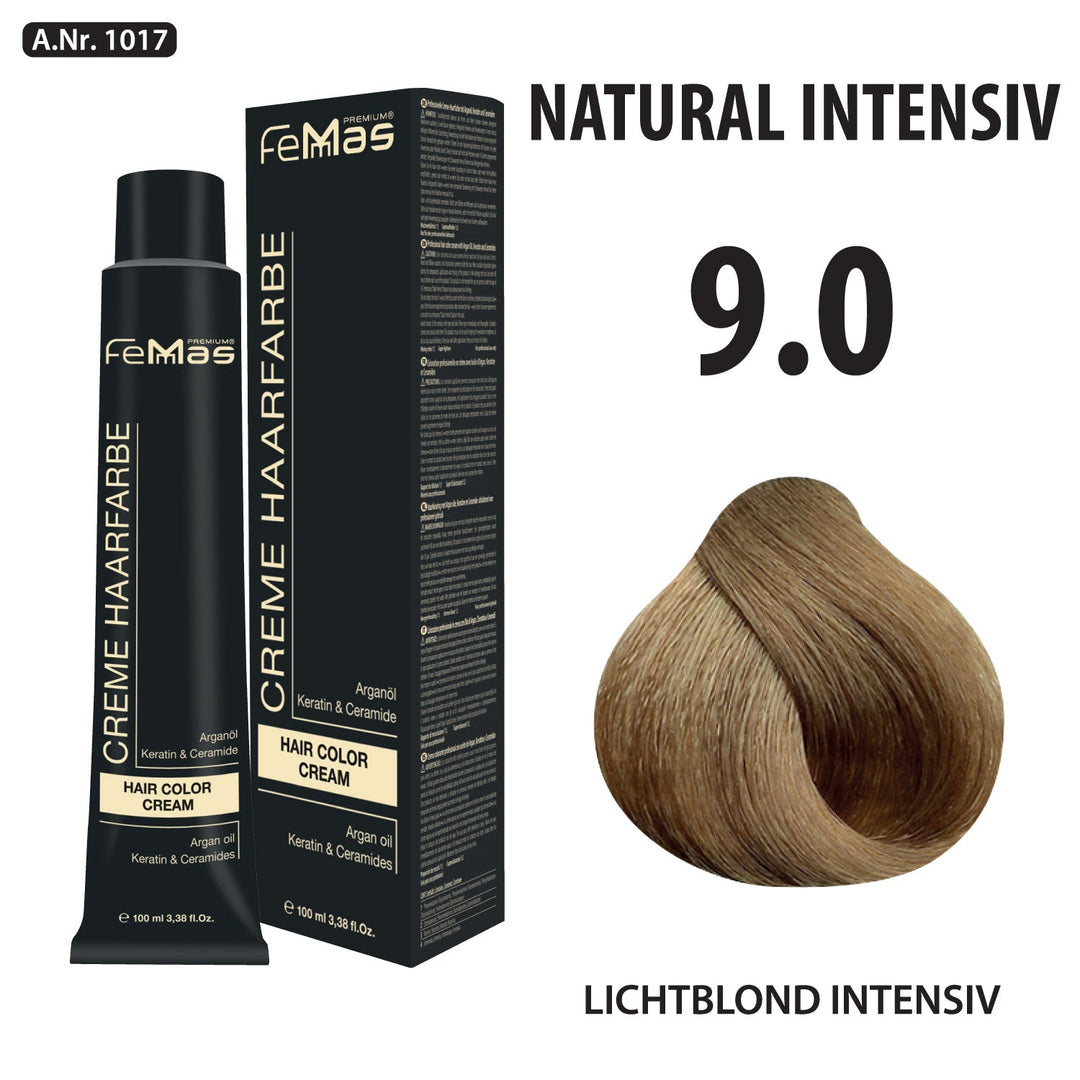 FemMas Haarfarbe 100 ml - Lichtblond Intensive (Farbcode: 9.0)